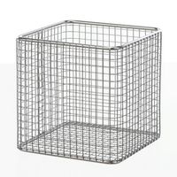 Wire basket 18/10 E-Poli, 120x120x100mm