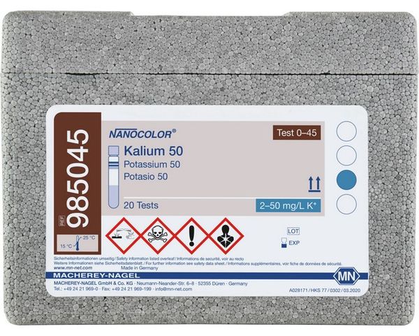 Macherey-Nagel Rundküvettentest NANOCOLOR Kalium 50, 20 Bestimmungen