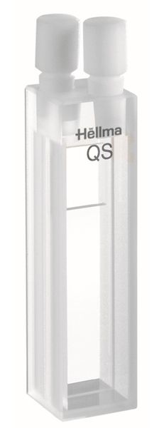 Hellma 2-Kammern-Küvette, Typ 238-QS, HP Quarzglas, WL 200-2500 nm, Schichtdicke 2x4,375 mm, 2 PTFE-Stopfen, 2x1000 μl, für Adsorptionsmessung