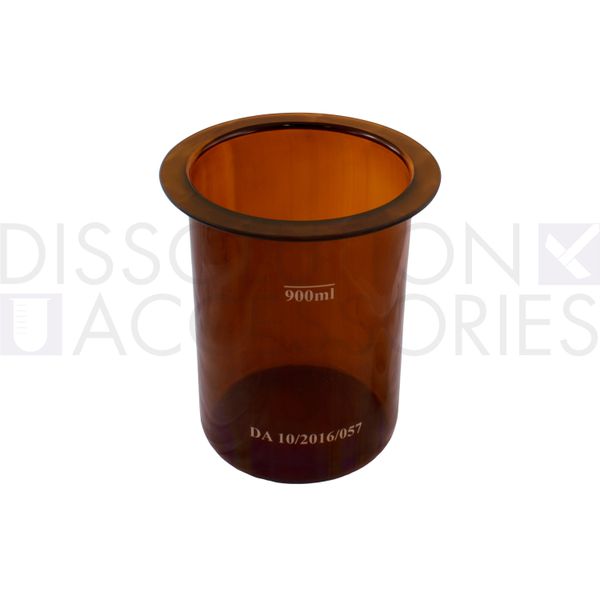 Dissolution Accessories Gefäß, Boro 3.3, braun, 1000 ml, Flachboden, Distek