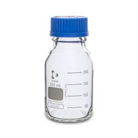 Product Image of Laboratory bottle DURAN Borosilicate Glass, GL45, 250 ml, round, clear, with cap and pouring ring