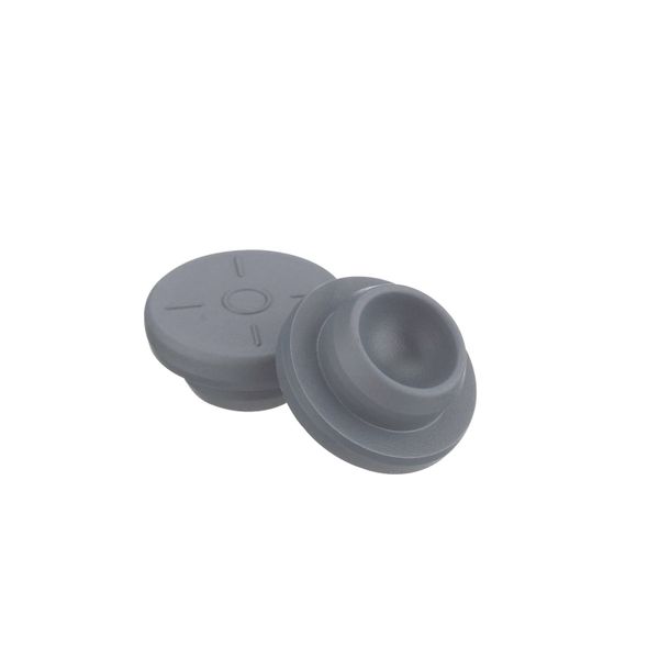 DWK Wheaton 20 mm Gummi-Deckelstopfen, gerade, CIIR/46, grau, 1000 St/Pkg