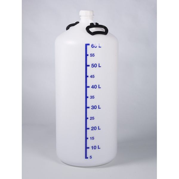 Bürkle Vorratsflasche ohne Gewindestutzen, HDPE, 60 l, mit Verschluss