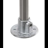 Flange f. 1 tube, malleable cast iron, d=26.9mm