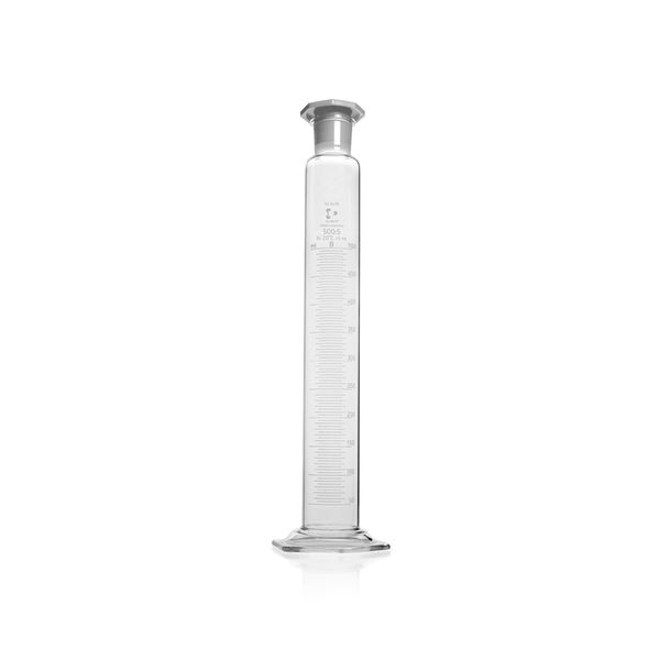 Duran Group DURAN Mixing cylinder, hexagonal base, graduation, NS 45/40, plastic stopper, 1000 ml
