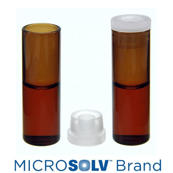Microsolv EPP Shell Vial, amber, 4 ml, Push Cap, 15 x 45 mm, 100 pc/PAK