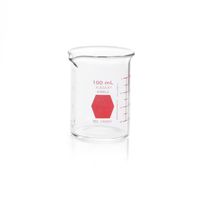 Product Image of Griffin Beaker, low Form, red graduated, 100 ml, 12 pc/PAK