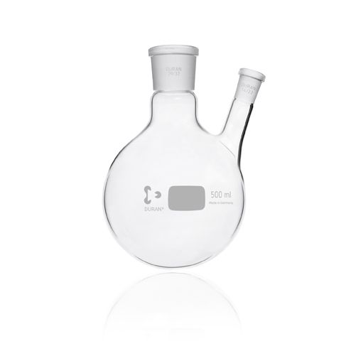 Duran Group Zweihals-Rundkolben, Glas, Mitte NS 29/32, Seite NS 14/23, 500 ml