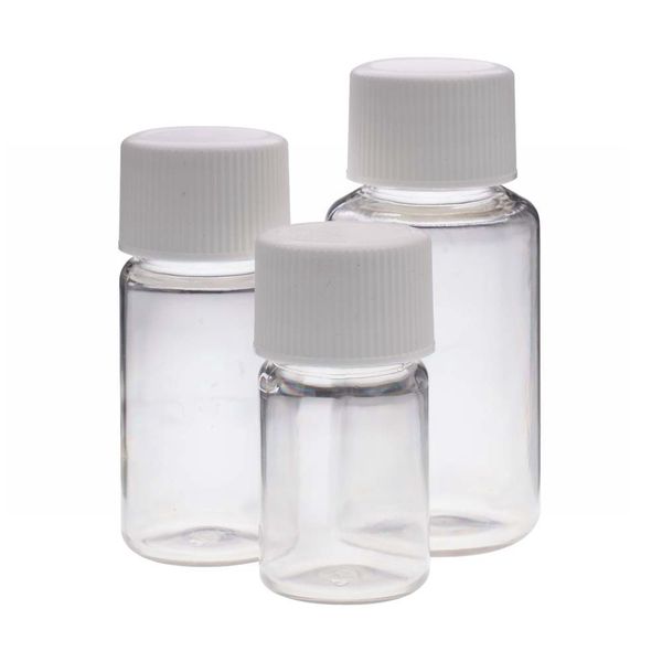 DWK Wheaton 5 ml diagnostic vial, clear PET, with PP cap and PE insert, 100 pc/PAK