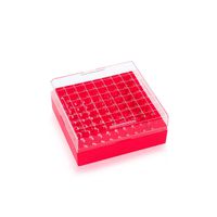 Product Image of KeepIT-81 red Freezing Box, Plastic, for 81 cryogenic vials with external thread, 10 pc/PAK
