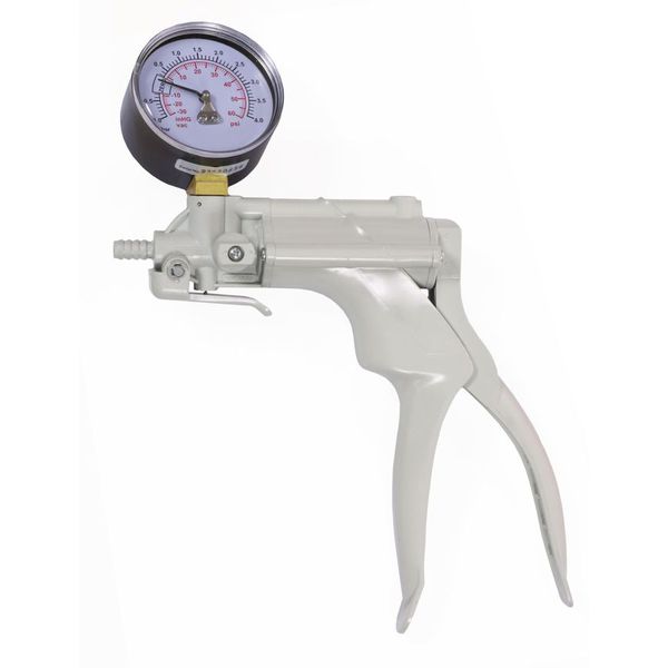 VacuMan pressure/vacuum pump, w/ press.gauge, PVC