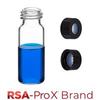 Product Image of Vial & Cap kit: 100 2ml, Screw Top, Hydrophobic, Clear Autosampler Vials & Black Caps with Clear Pre-Slit Silicone Rubber/PTFE Septa, RSA-Pro X Brand