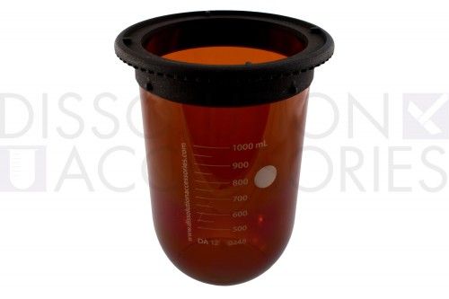 Dissolution Accessories Vessel, Boro 3.3, amber, 1000 ml, high Precision, Hanson Vision