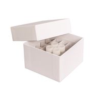 Product Image of ratiolab®1/2-Format Cryo-Boxes, cardboard, plastic coated, white, 134 x 67 x 75, 10 pc/PAK