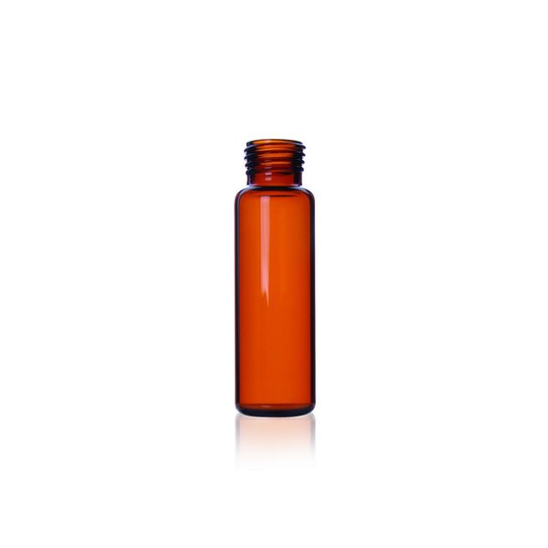 DWK Wheaton Headspace vial, brown, round bottom, screw thread, 20ml, 100 pc/PAK