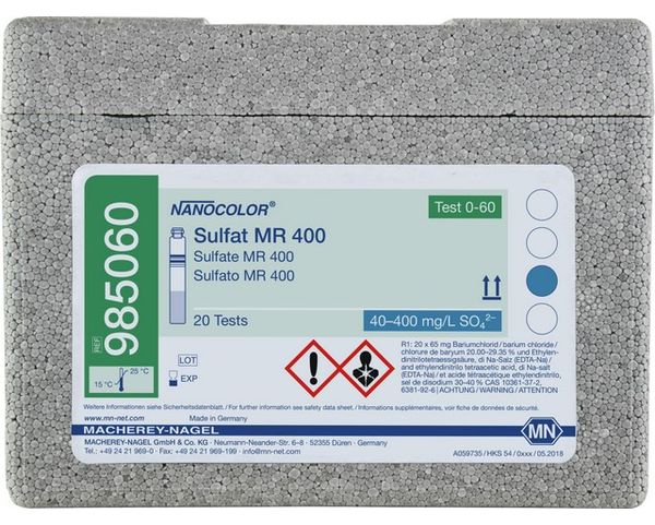 Macherey-Nagel Rundküvettentest NANOCOLOR Sulfat MR 400, 20 Bestimmungen /Pkg