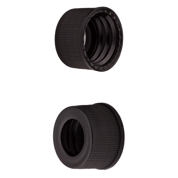 Microsolv Screw Cap black, 13 mm, with Open Hole No Septa, 1000 pc/PAK