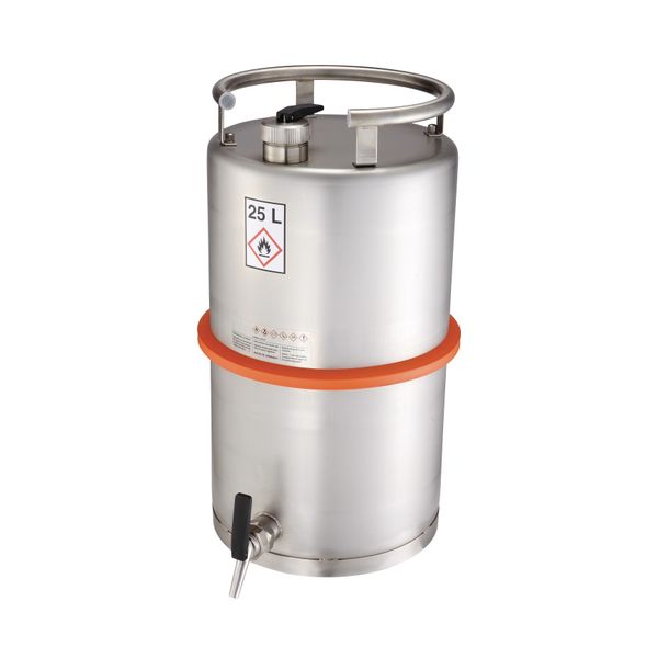 Bürkle Safety storage container, V2A, tab, relief valve, 25 l