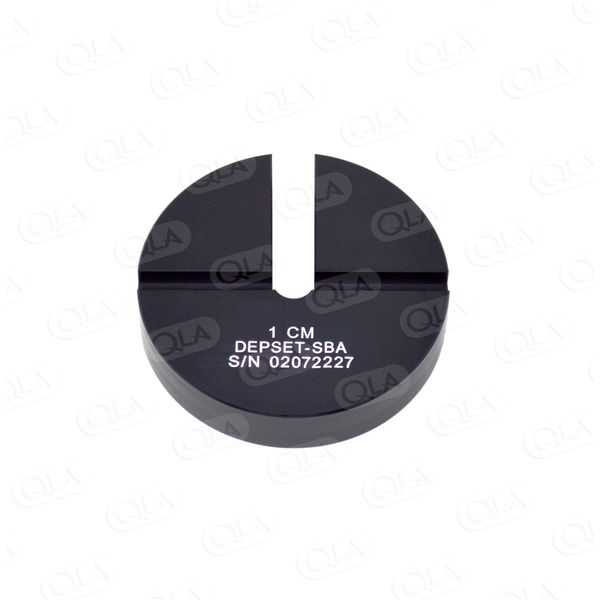 QLA 1cm Depth Set Tool for Stationary Basket, Black Delrin, Serialized with 1 year calibration