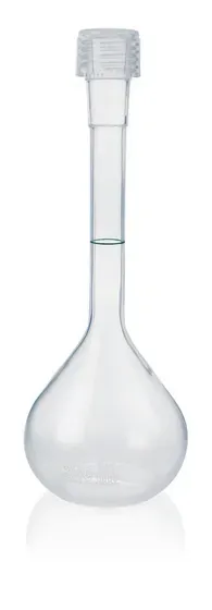 Brand GmbH & Co. KG Volume flask, PFA, Class A, DE-M, 500 ml, GL 25, with screw cap, highly transparent, Class A tolerances, DIN EN ISO 5215