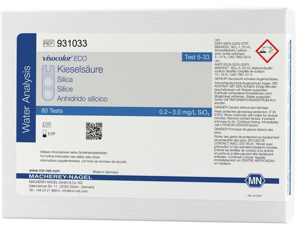 Macherey-Nagel Visocolor ECO Testbesteck Kieselsäure für 100 Bestimmungen