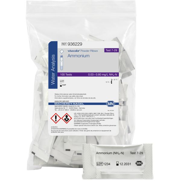 Macherey-Nagel Reagenzien VISOCOLOR Powder Pillows Ammonium, 100 Tests