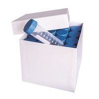 Product Image of ratiolab® Kryo-Boxen, Karton, spezial, blau, 136 x 136 x 75 mm, 10 St/Pkg