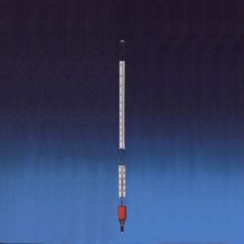 Geco-Gering Dichte-Aräometer, Bereich 1,000 - 1,500 g/cm³, mit WG-Thermometer 0+35°C, 350 mm