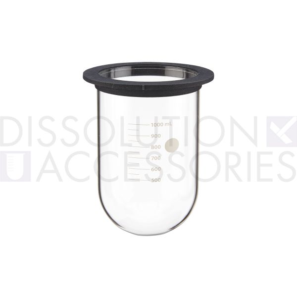 Dissolution Accessories Vessel, Boro 3.3, 1000 ml, clear, PTFE-coated, TruAlign for Agilent