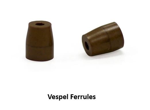 Chromatography Research Supplies 1/16'' GC Ferrule, 1,0 mm ID, lang, Vespel, 10 St/Pkg