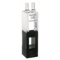 Product Image of Flow-Through Cell, Type 175-QS, HP Quartz Glass, WL 200-2500 nm, Pathlength 10 mm, (HxW) 11x6.5 mm, Centerheight 15 mm, 750 µl, in/outlet tubes, for Absorption Measurements