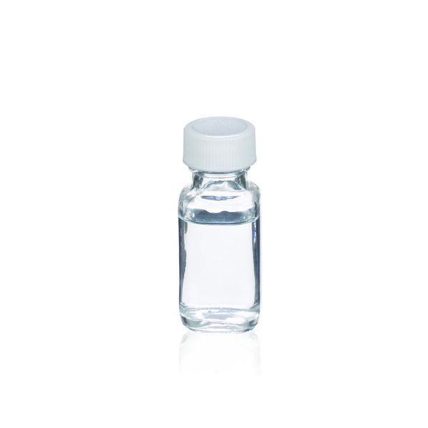 DWK Wheaton Vierkantflasche ''French'', Klarglas, 0,5oz, Schraubkappe, PP, weiß, 20-400 mit PV-Einlage, 26 x 62 mm, 48 St/Pkg
