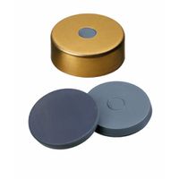 Product Image of SureSTART 20 mm, gold magnetic Steel, Crimp Cap, Level 1, grey Butyl/grey PTFE Septum, Molded, 3 mm, 100 pc/PAK