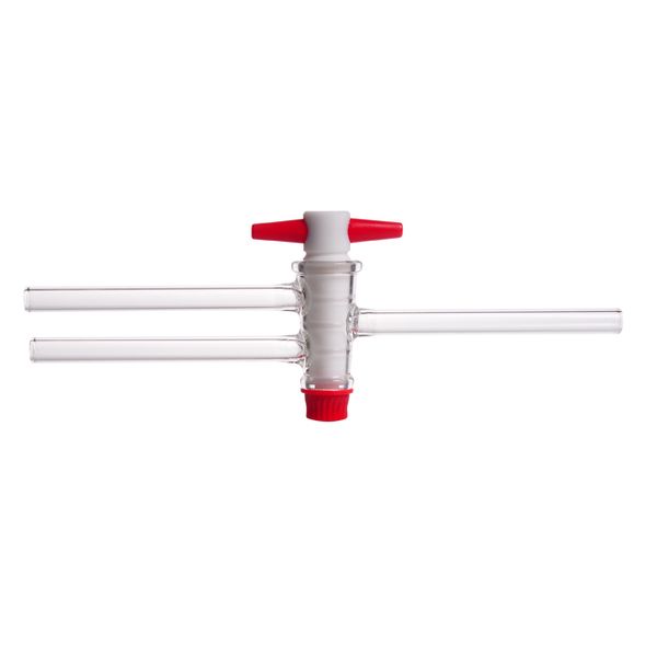 Duran Group DURAN Stopcocks, two way, complete with PTFE-keys, bore 4 mm, NS 18.8, 10 pc/PAK