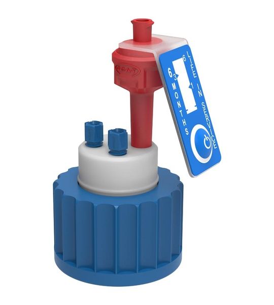 SCAT SafetyCap II 38/430 for Wheaton bottles, 2 x 3.2 mm OD