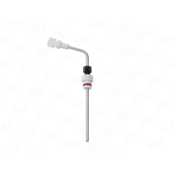 QLA 3.8 inch (96mm) Bent 316 SS 1/8 inch (3.2mm) Cannula Assembly with Stopper (for cover part# 85012)