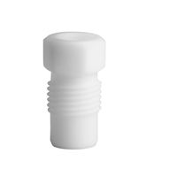 Product Image of PTFE fitting with integrated ferrule, 6.35 mm OD, NPT 1/8'', white