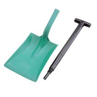 Product Image of Shovel for industry, PP green, WxDxL 25x32x97 cm