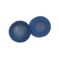 Product Image of SureSTART 9 mm, blue PP, Screw Cap (AVCS), Level 3, + blue Silicone/clear PTFE Septum, Pre-slit, Soft, 1 mm, 100 pc/PAK