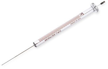 Hamilton 5 μl, Modell 75 N Agilent Spritze, 23s-26s Gauge, 43 mm, point style AS, max. Druck 2000 psig (137.9 bar), max. Temperatur 50°C/122°F, mit 