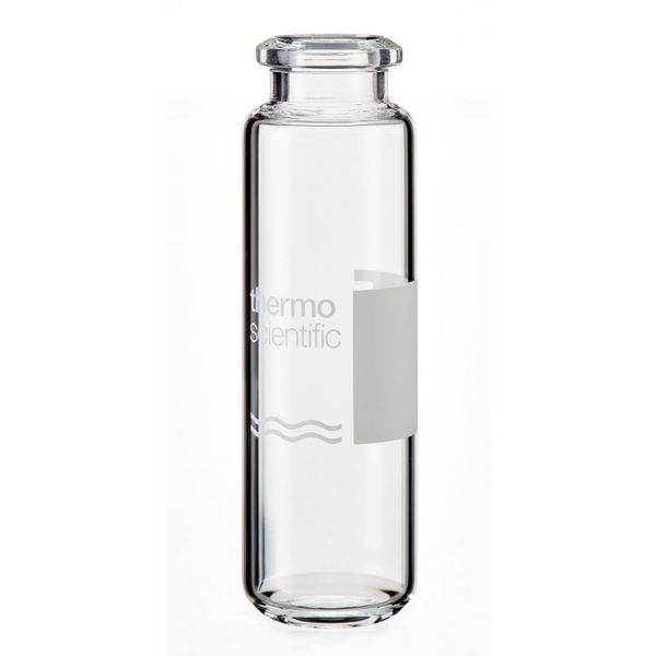 Thermo Fisher Scientific SureSTART 20 ml Crimp Headspace Vial, Level 2, clear Glass, Marking spot, Round Bottom, PerkinElmer, 5000 pc/PAK