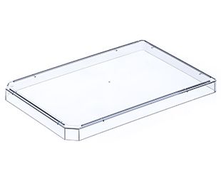 Greiner Bio-One Abdeckplatte, PS, hohes Profil (9 mm), transparent, unsteril, 100/PAK