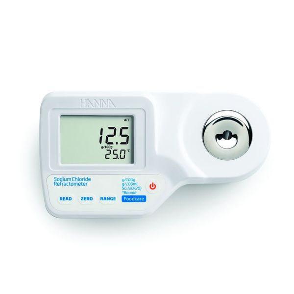HANNA Instruments Deutschland GmbH Digital portable sodium chloride refractometer, 0 to 26°Baumé