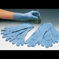 Einweg-Nitril-Handschuhe, Gr. M,  hellbau, puderfrei, medizinisch geeignet (100 St.)