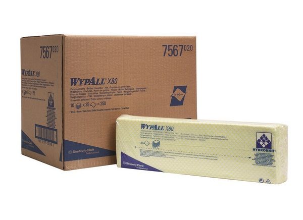 Kimberly-Clark WYPALL X80 wipes, yellow