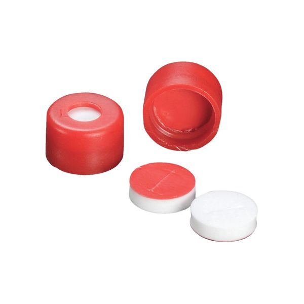 DWK Wheaton 8 mm snap cap, natural, with precut PTFE/silicone septum, EVA, 100 pc/PAK