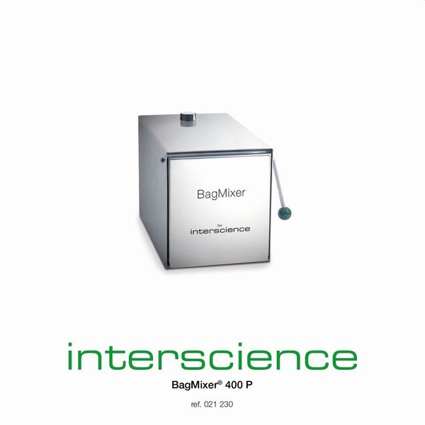 Interscience BagMixer 400 P, 400 ml Mischvolumen, Edelstahltür