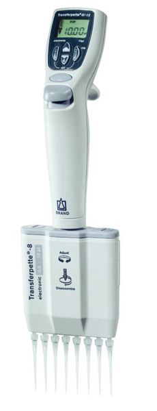 Brand GmbH & Co. KG 8-Kanal Mikroliterpipette Transferpette -8 electronic, 5 - 100 μl, Netzteil UK/Irland (100-240 V / 50-60 Hz), DE-M