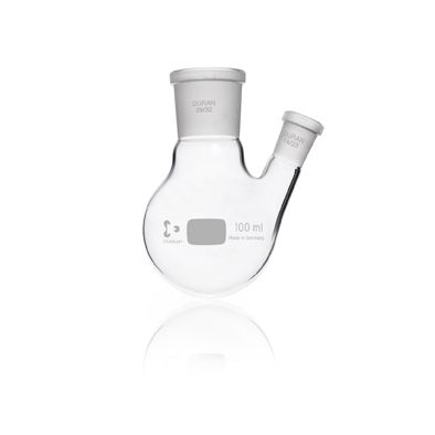 Duran Group Zweihals-Rundkolben, Glas, Mitte NS 29/32, Seite NS 14/23, 100 ml