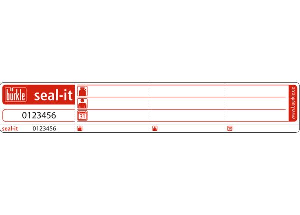 Bürkle Sicherheitsplombe seal - it, rot, L x B 178 x 30 mm, 500 St/Pkg